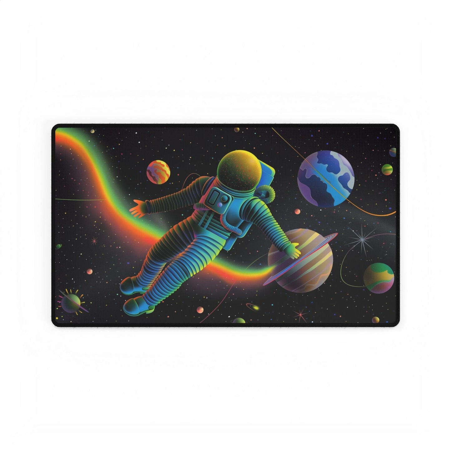 Colorful Astronaut Desk Mat