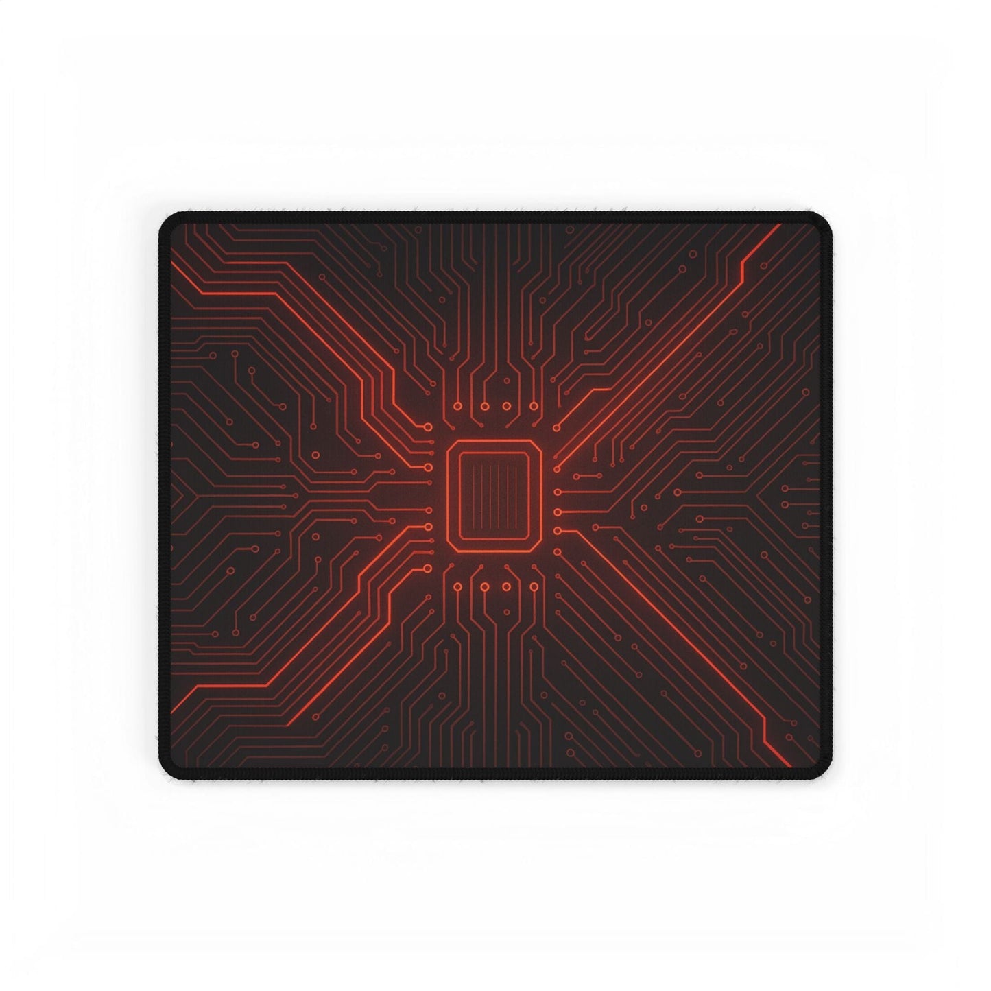 Red Circuit Board Desk Mat