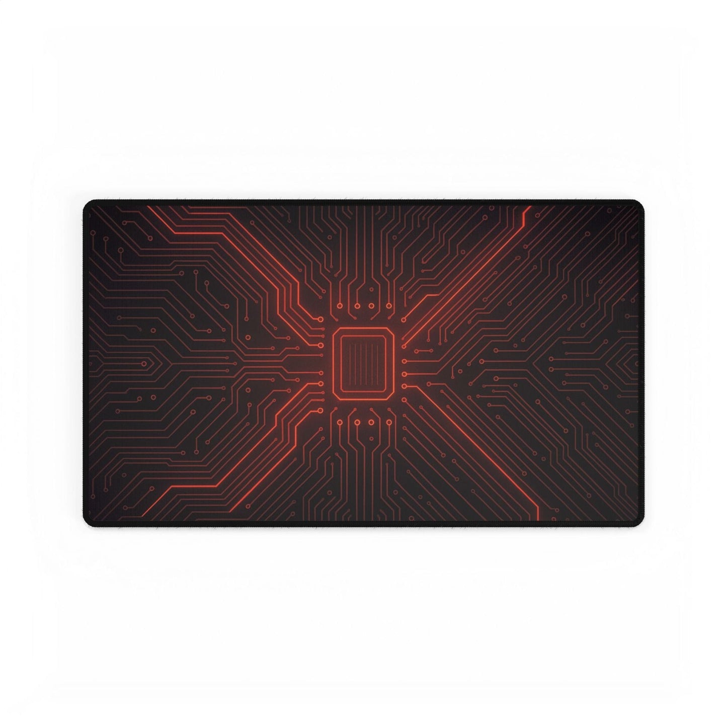 Red Circuit Board Desk Mat