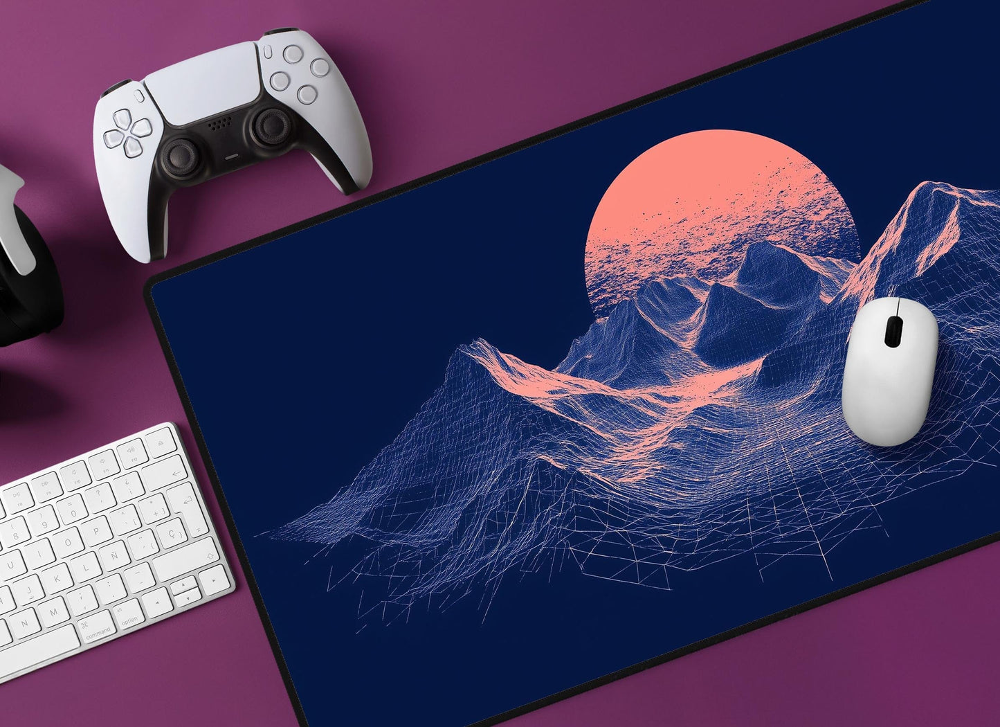 Geometric Mountain Desk Mat
