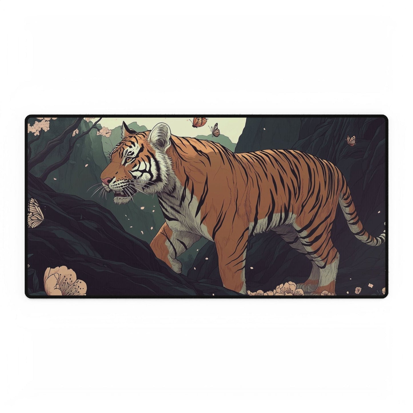 Ukiyo-e Inspired Tiger Desk Mat