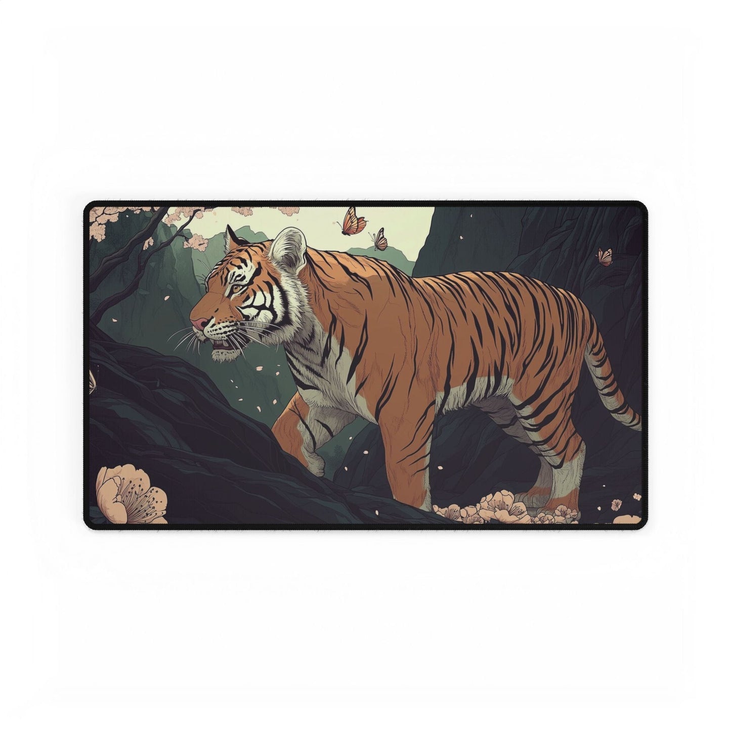 Ukiyo-e Inspired Tiger Desk Mat