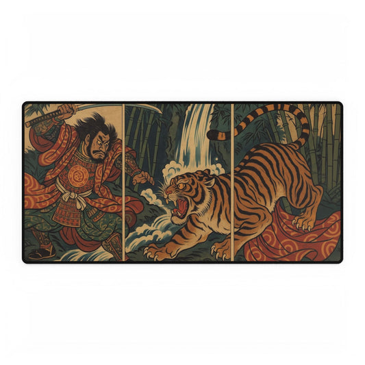 Samurai vs Tiger Desk Mat