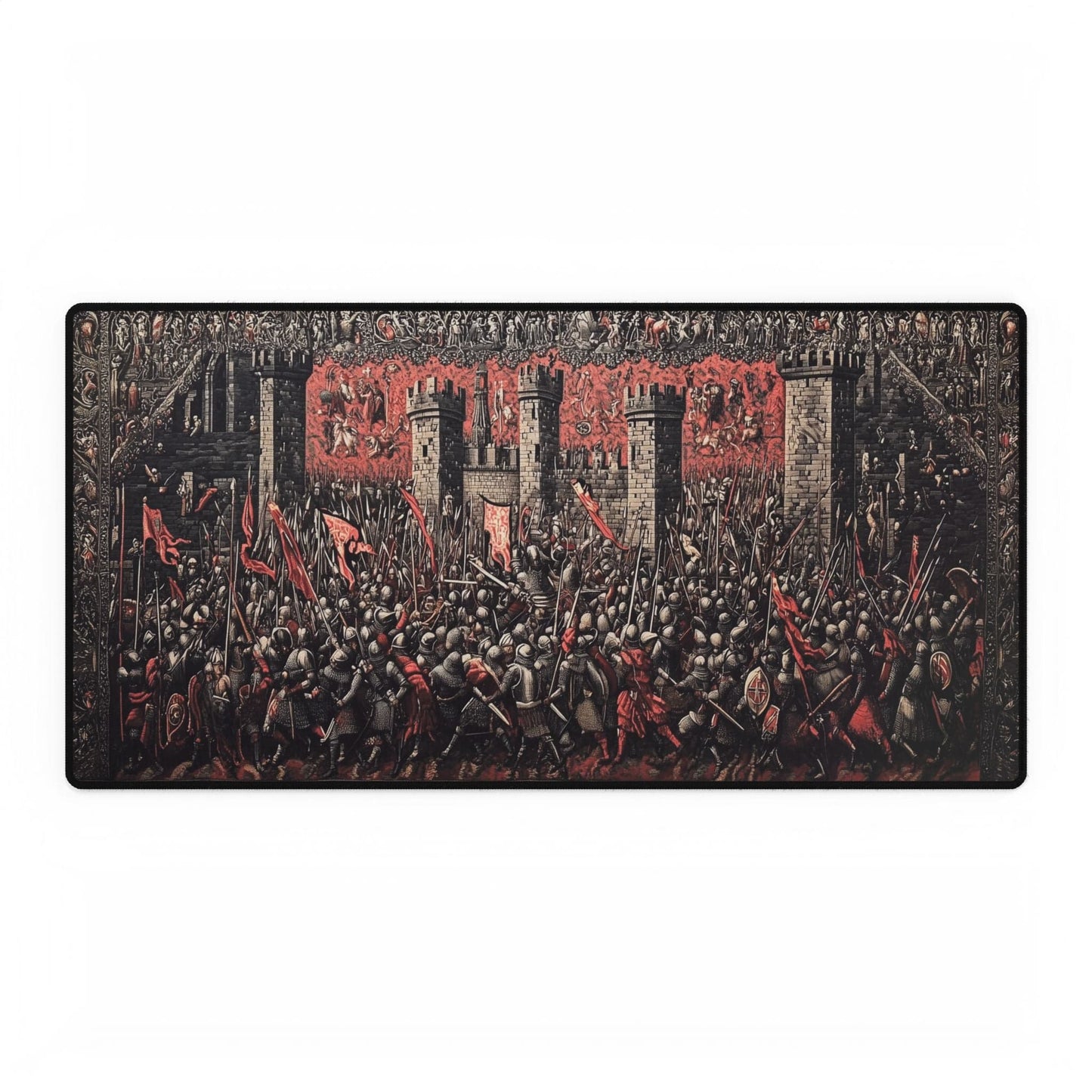 Castle Battle Tapestry Desk Mat