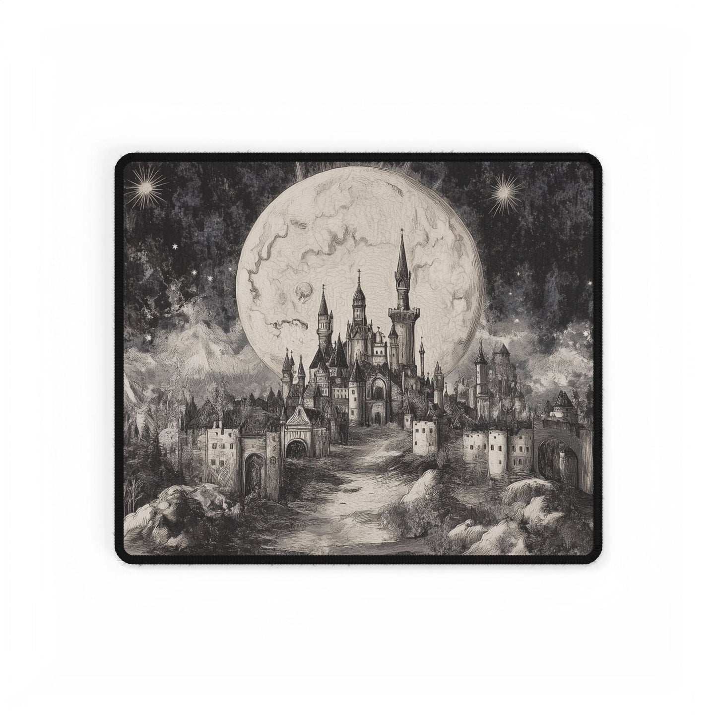 Lunar Castle Tapestry Desk Mat