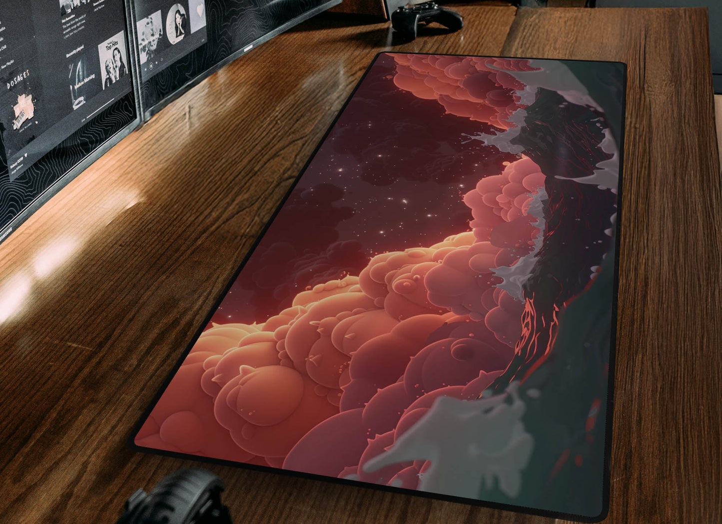 Dreamy Ocean Waves Desk Mat