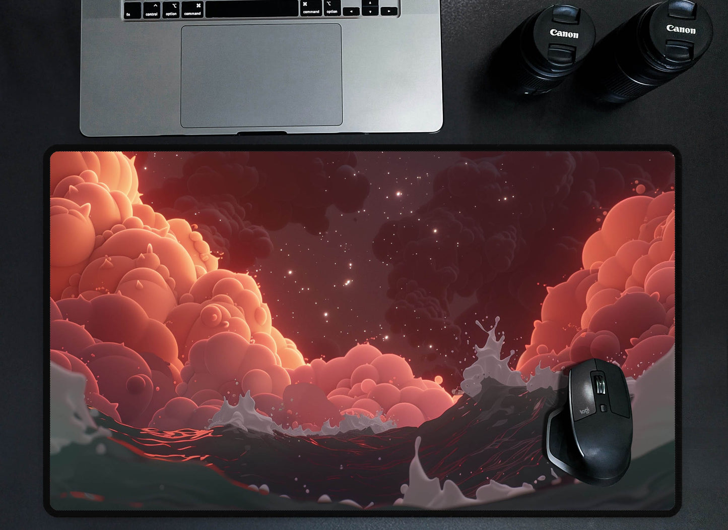 Dreamy Ocean Waves Desk Mat