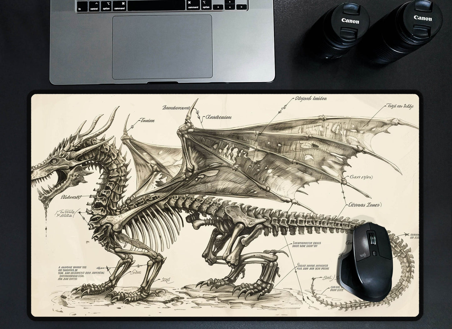 Dragon Skeleton Desk Mat
