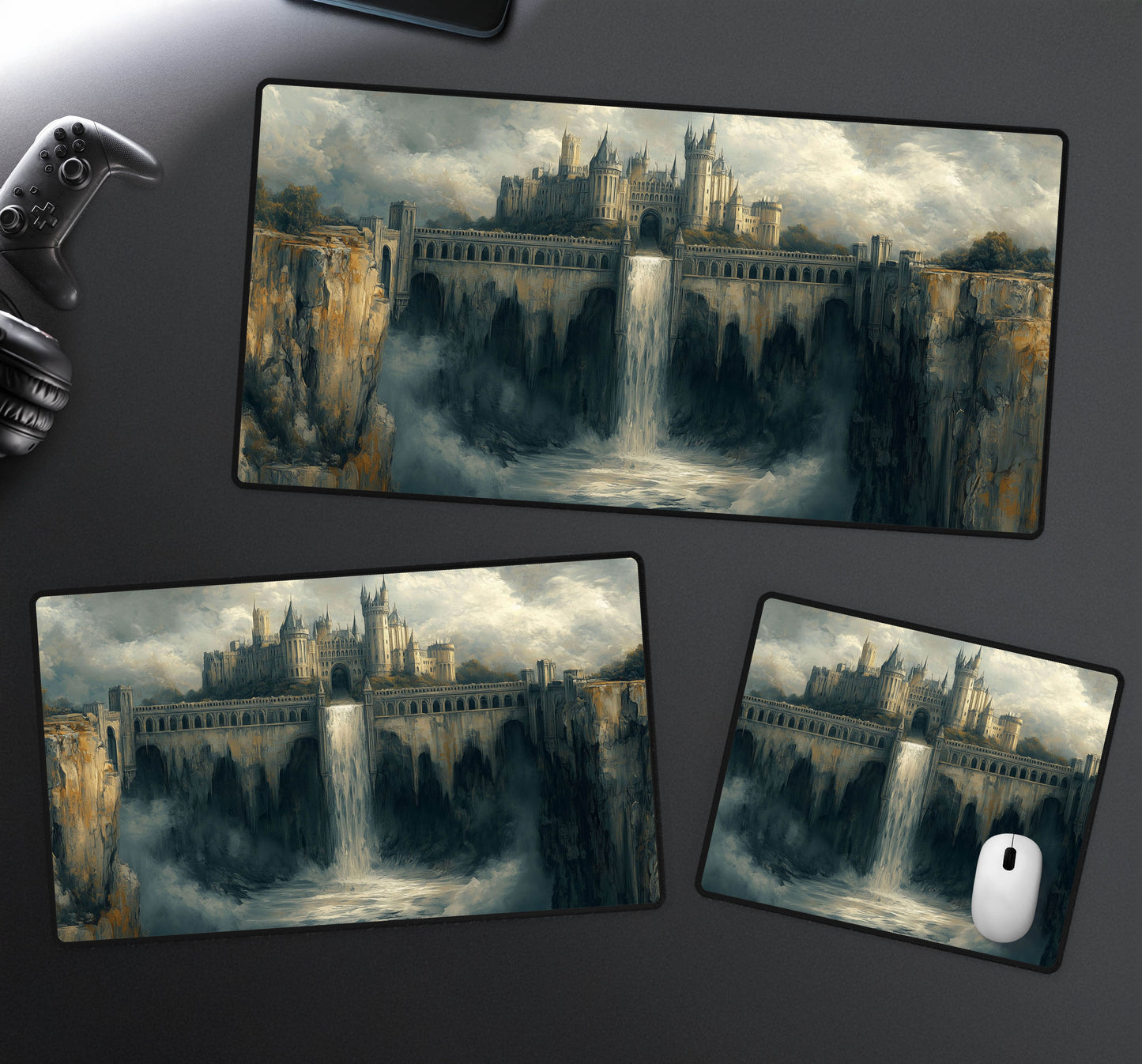 Castle & Waterfall Desk Mat