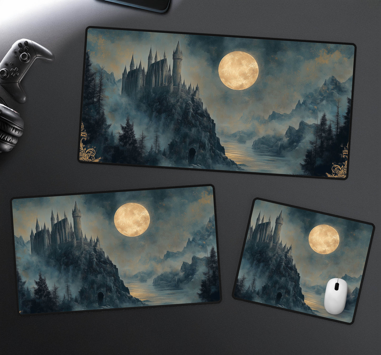 Castle Full Moon Desk Mat