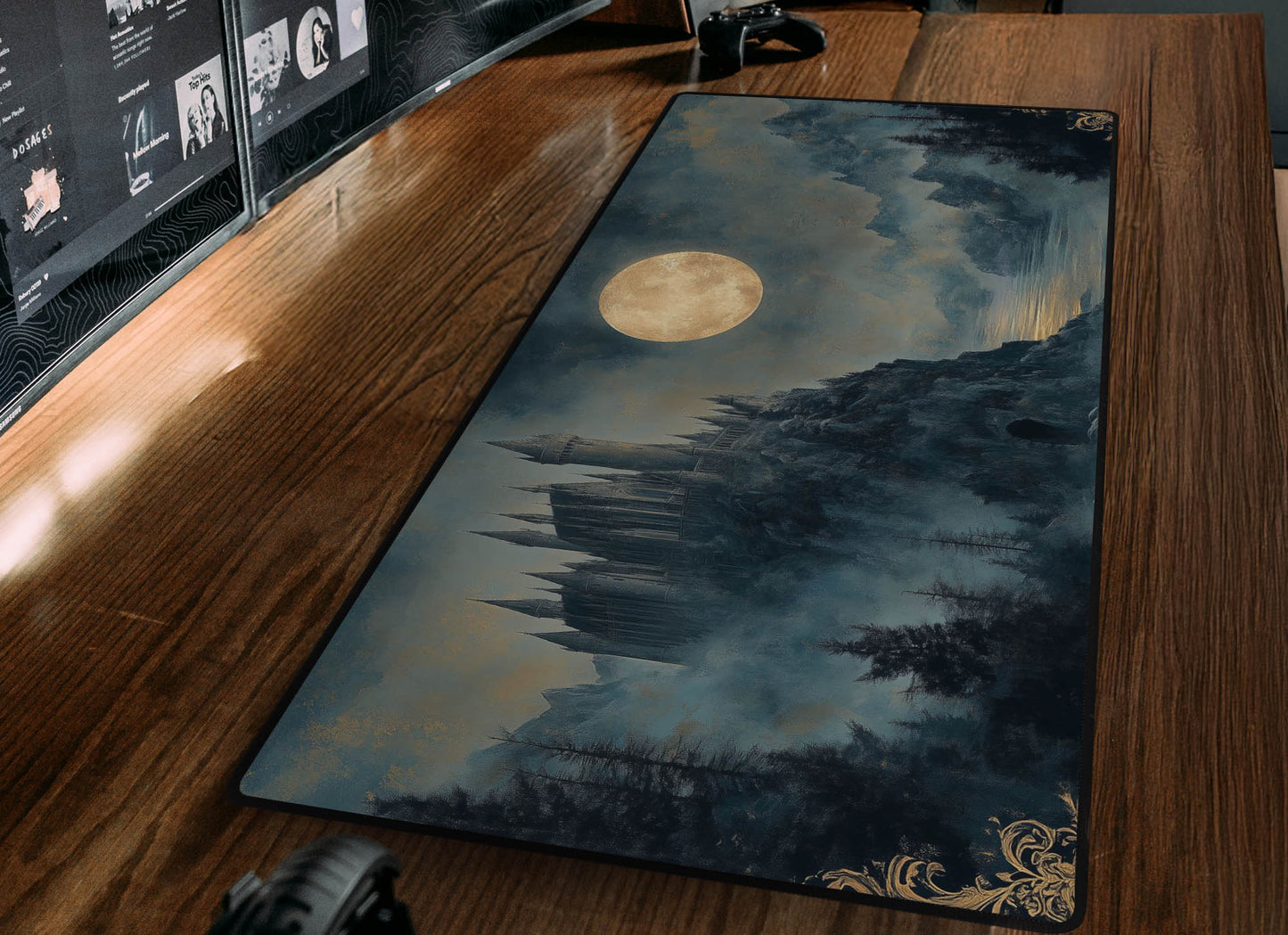 Castle Full Moon Desk Mat