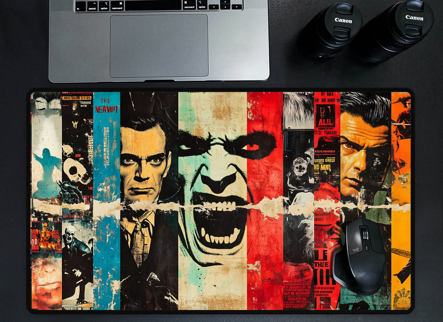 Vintage Horror Movie Desk Mat