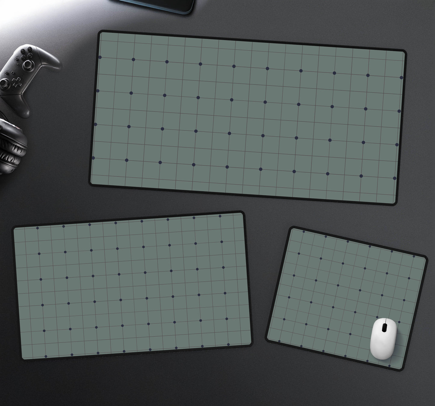 Grid Pattern Desk Mat