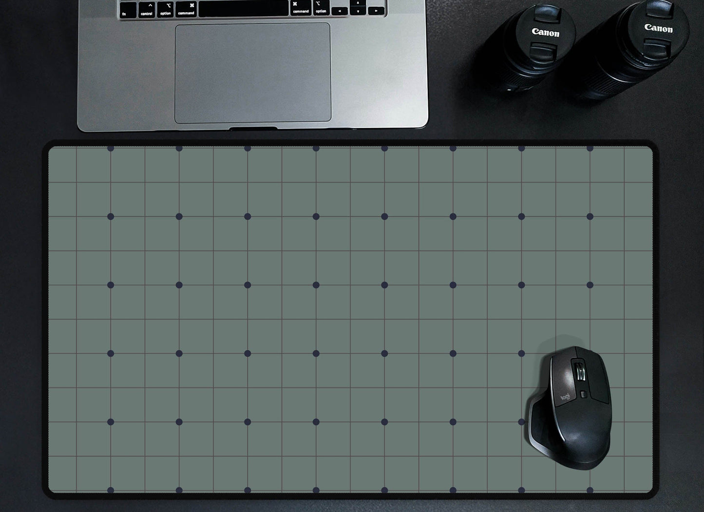Grid Pattern Desk Mat