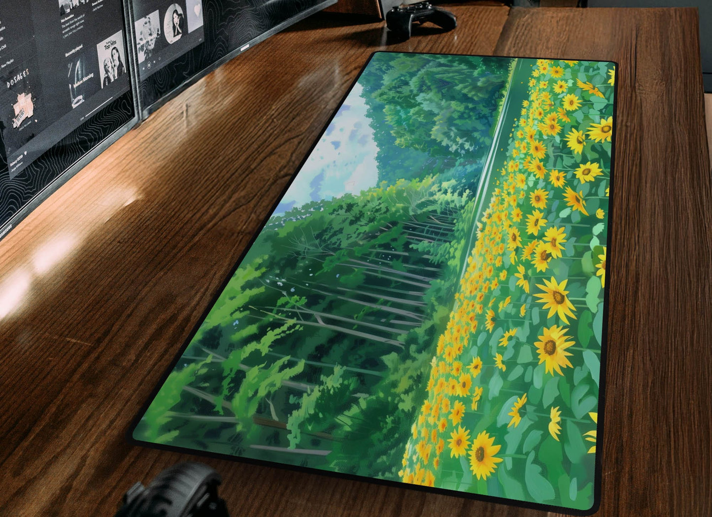 Sunflower Field Desk Mat