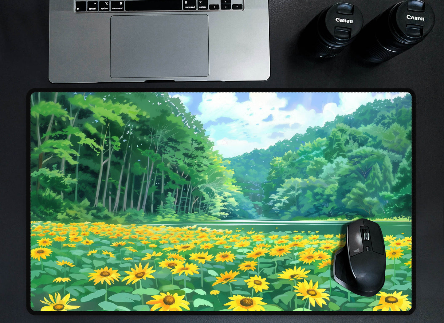 Sunflower Field Desk Mat