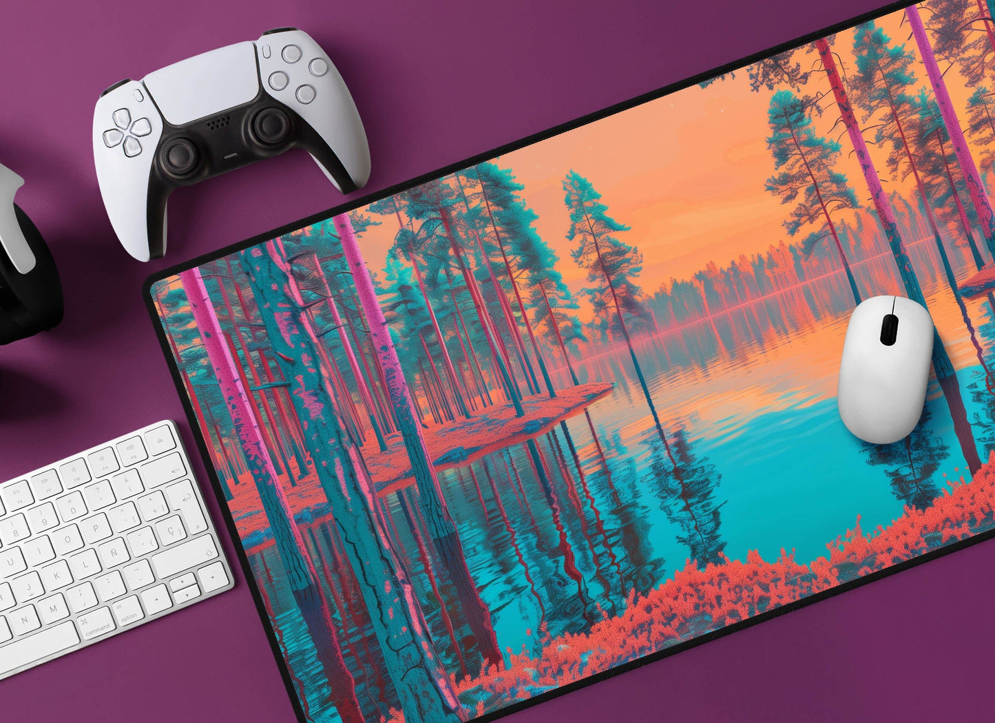 Vibrant Forest Desk Mat