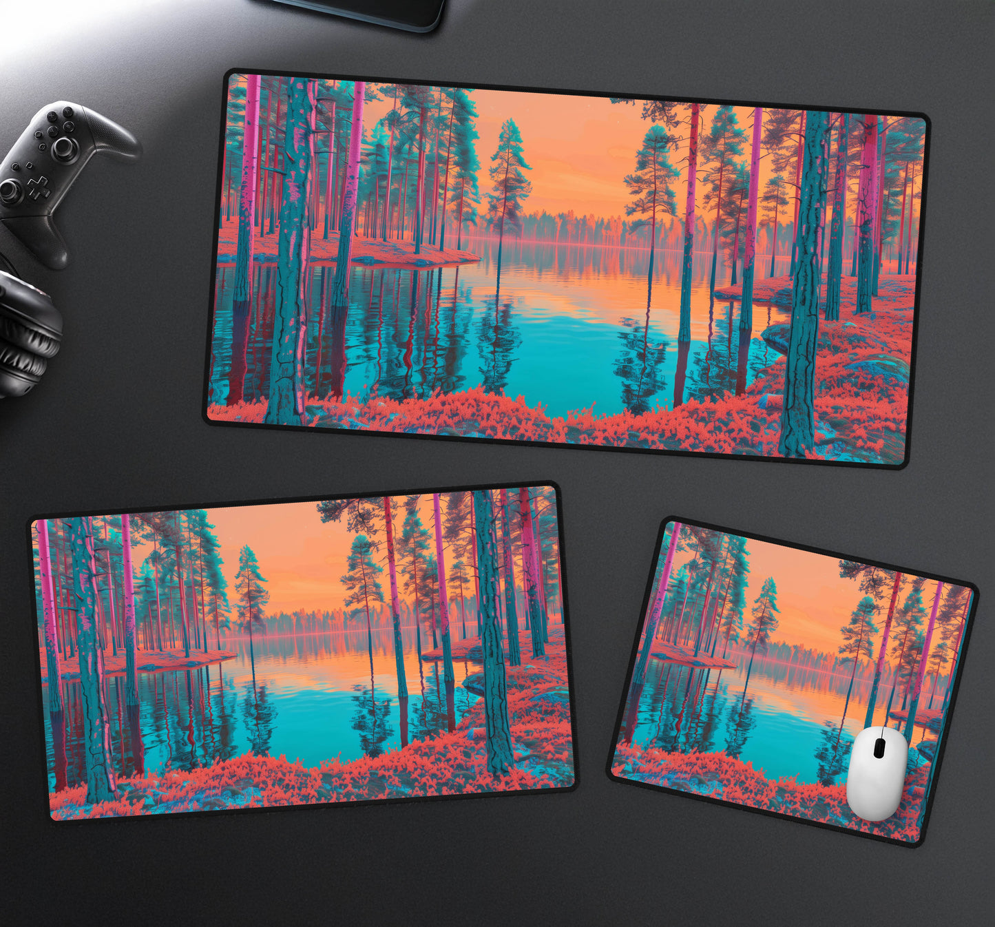 Vibrant Forest Desk Mat
