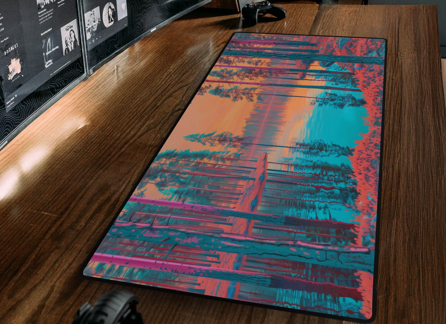 Vibrant Forest Desk Mat