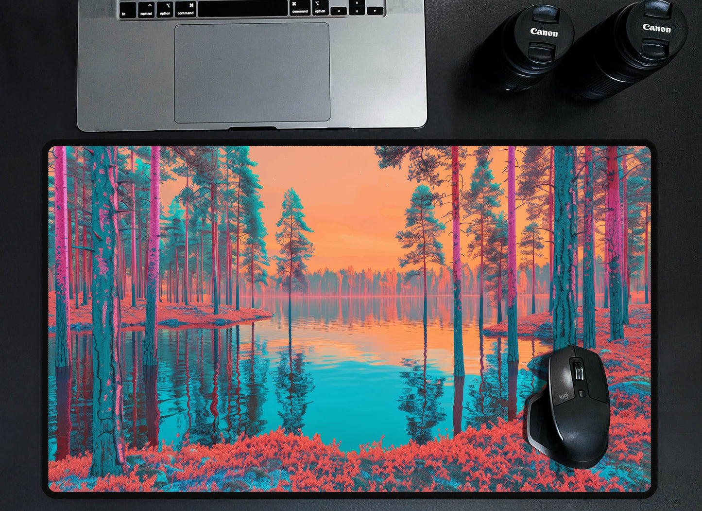 Vibrant Forest Desk Mat