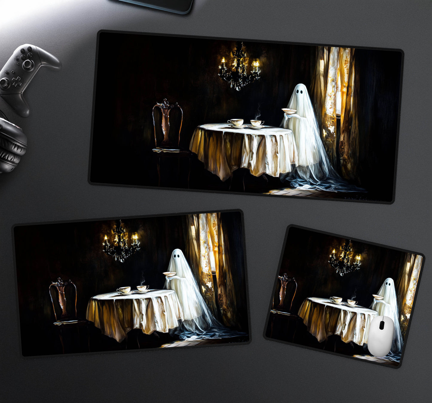 Ghostly Tea Desk Mat