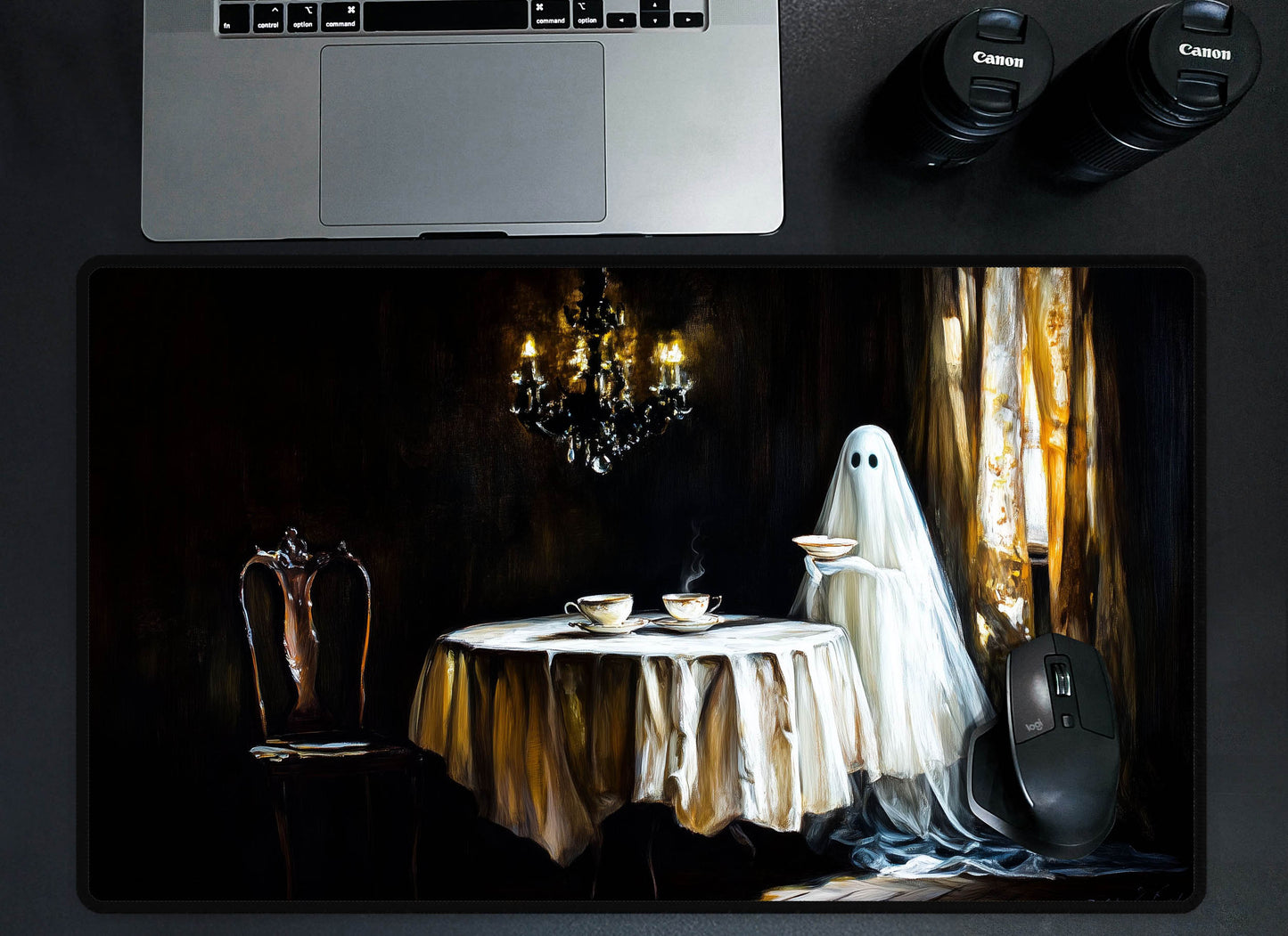 Ghostly Tea Desk Mat
