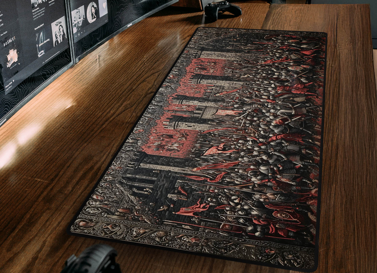 Castle Battle Tapestry Desk Mat