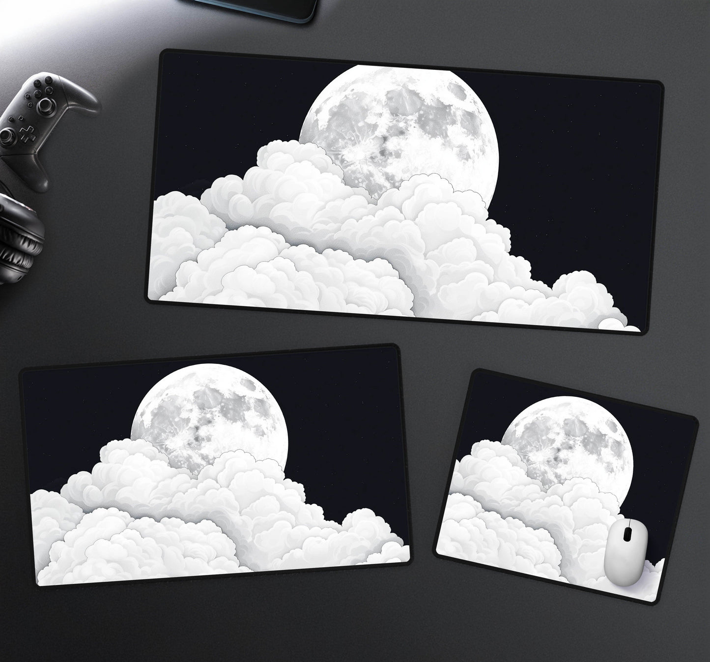 Cloud Moon Desk Mat