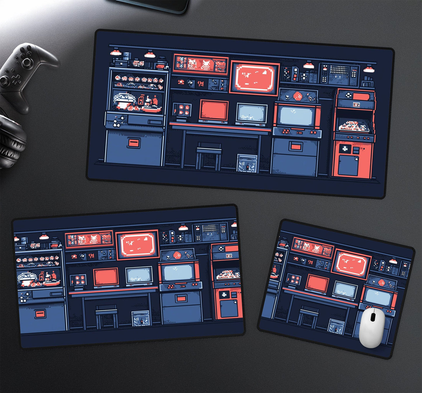 Retro Arcade Pixel Art Desk Mat