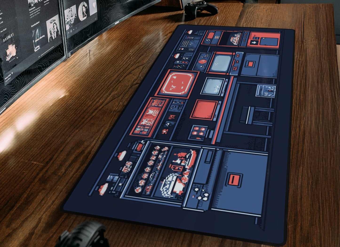 Retro Arcade Pixel Art Desk Mat