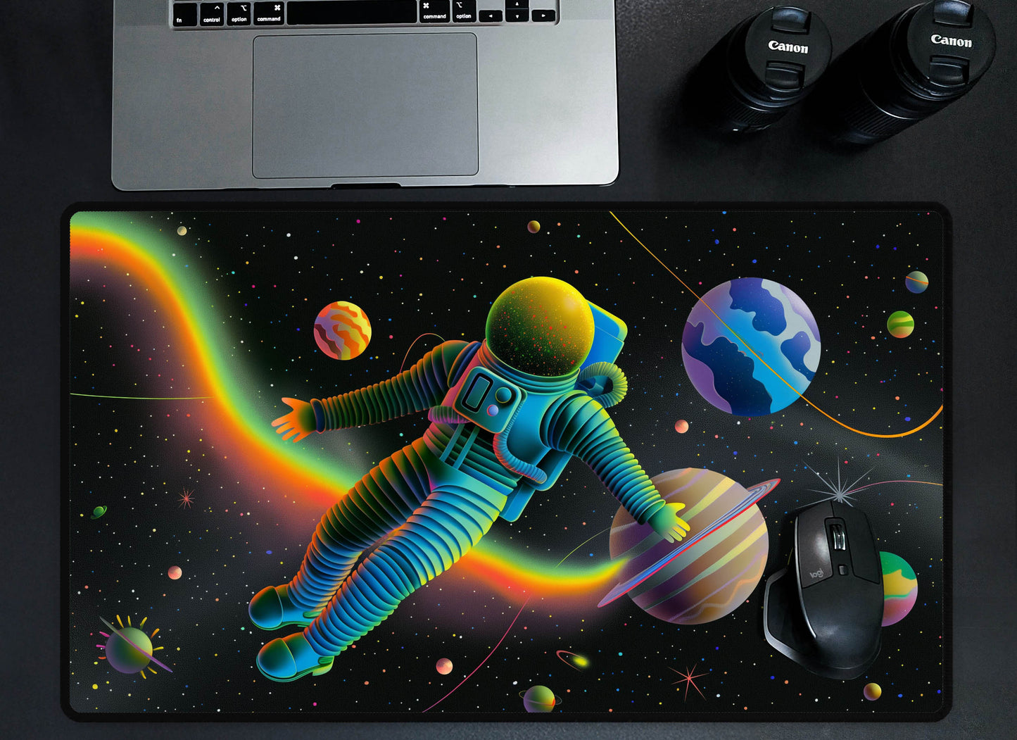 Colorful Astronaut Desk Mat