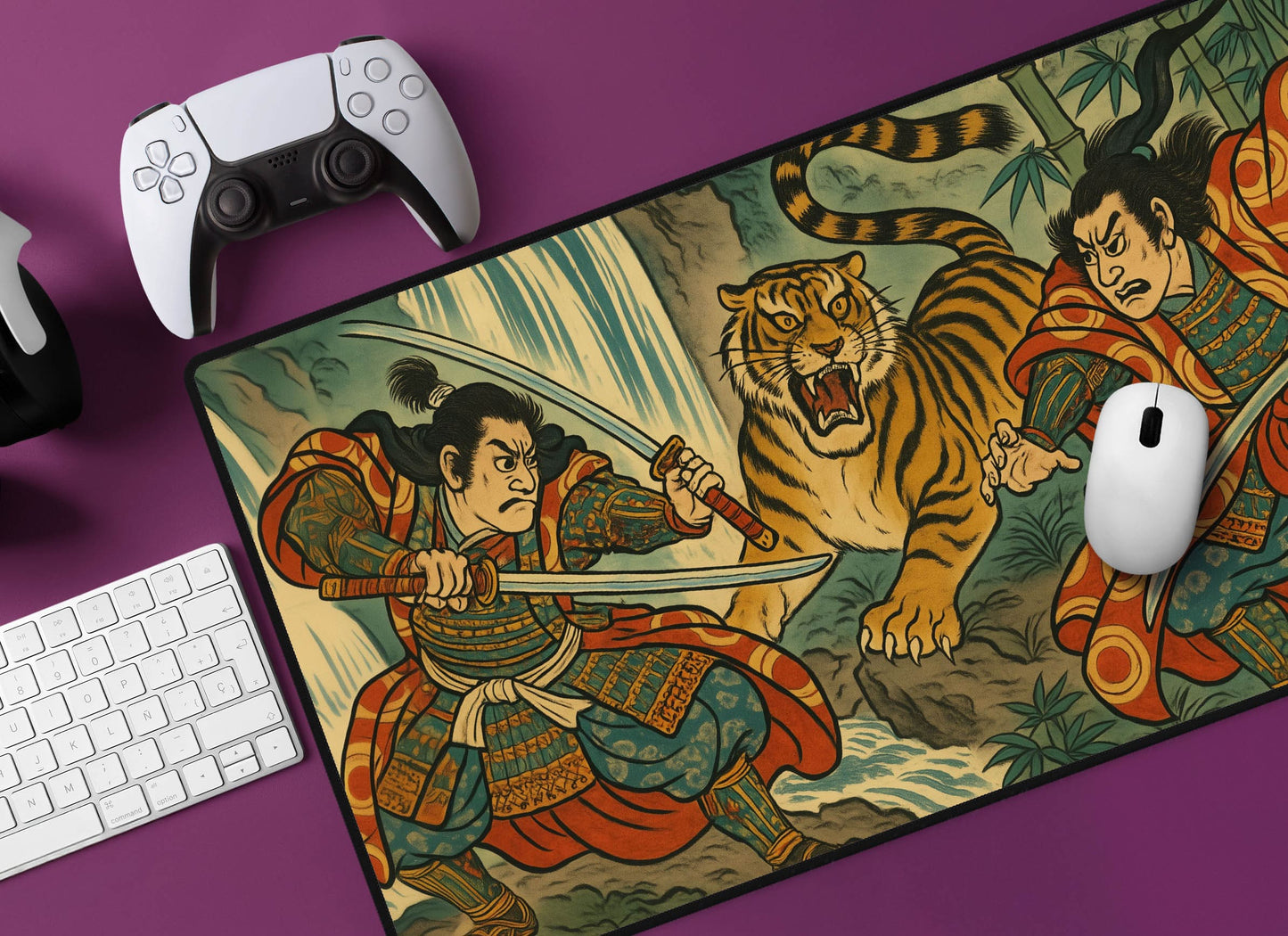 Japanese Samurai Art Desk Mat