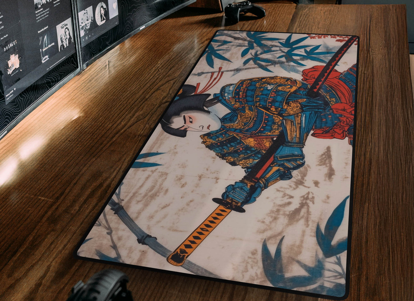 Ukiyo-e Samurai Desk Mat