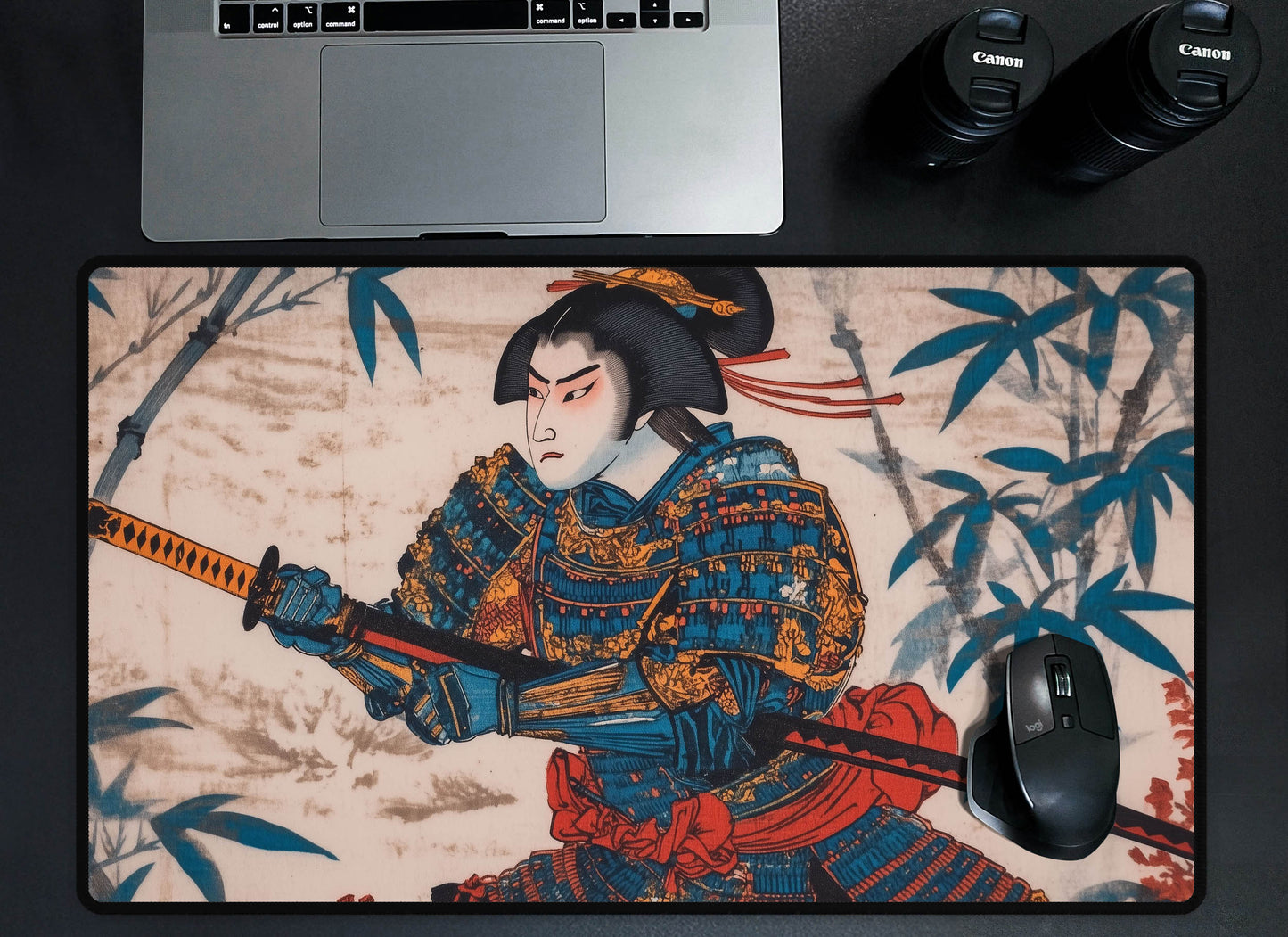Ukiyo-e Samurai Desk Mat