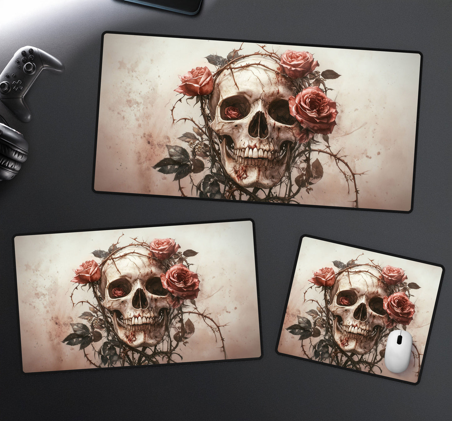 Skull & Roses Desk Mat