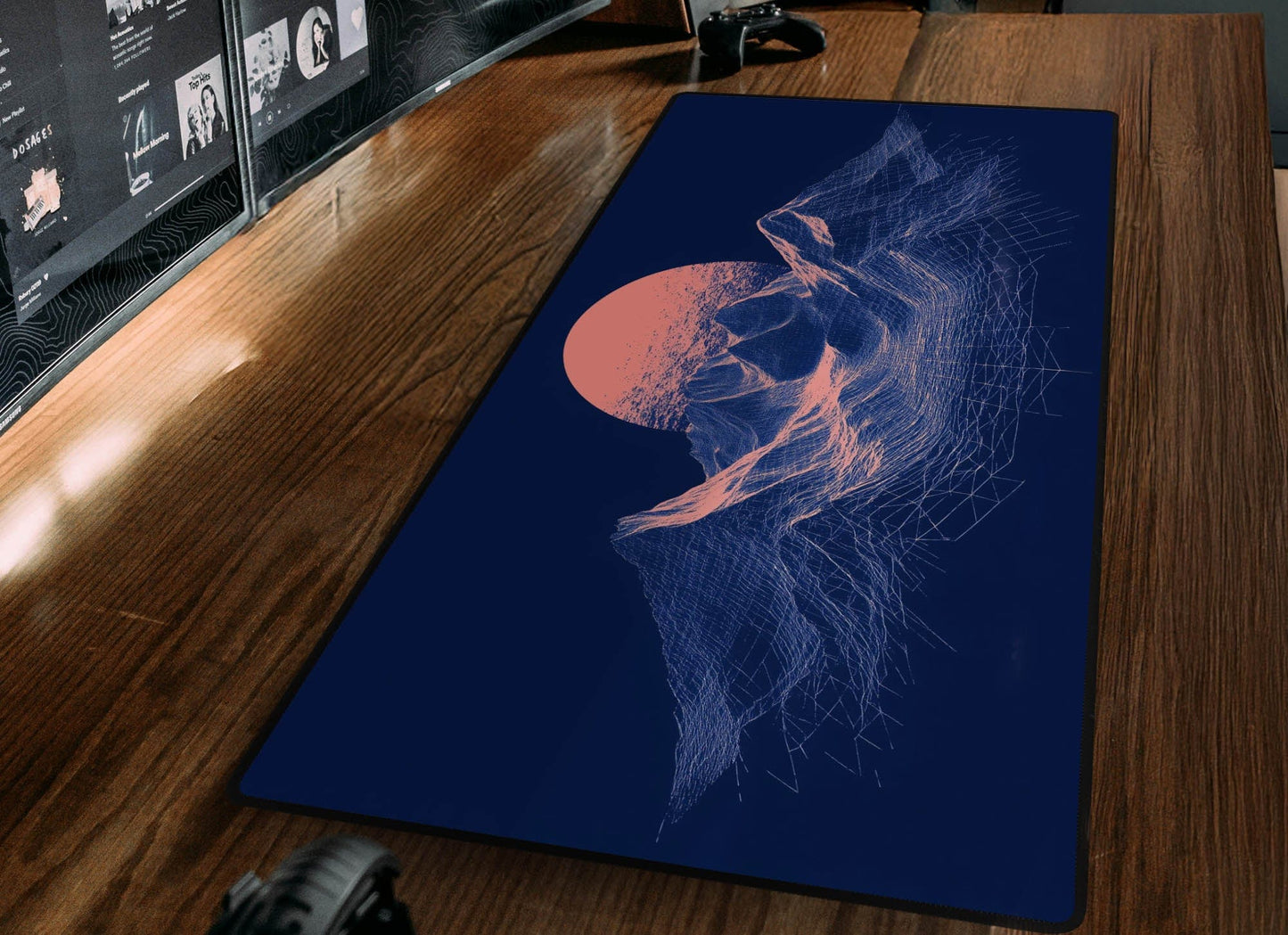 Geometric Mountain Desk Mat