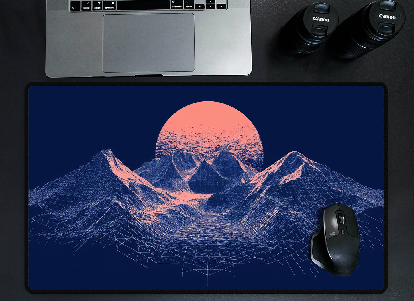 Geometric Mountain Desk Mat