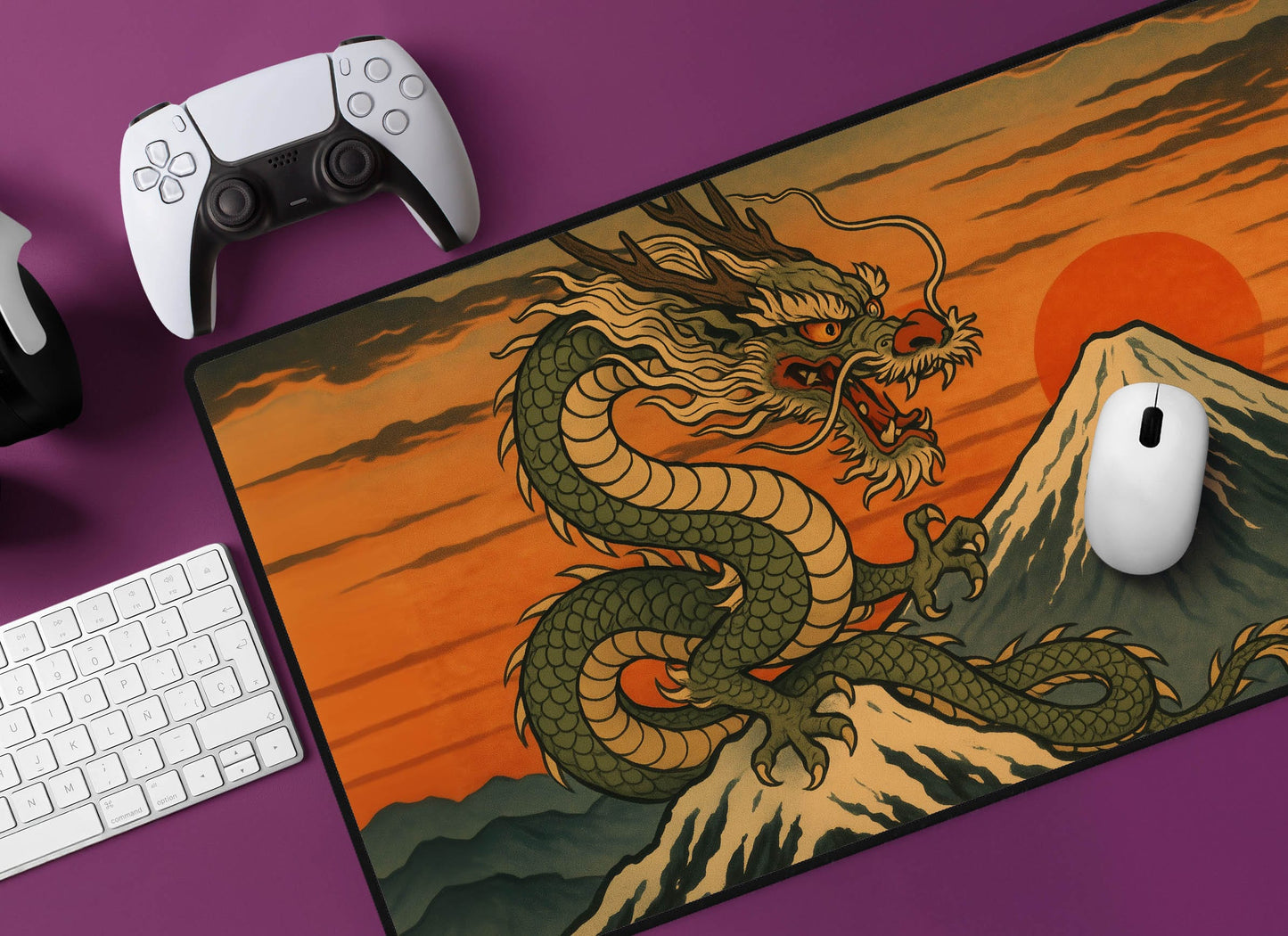 Ukiyo-e Mountain Dragon Desk Mat