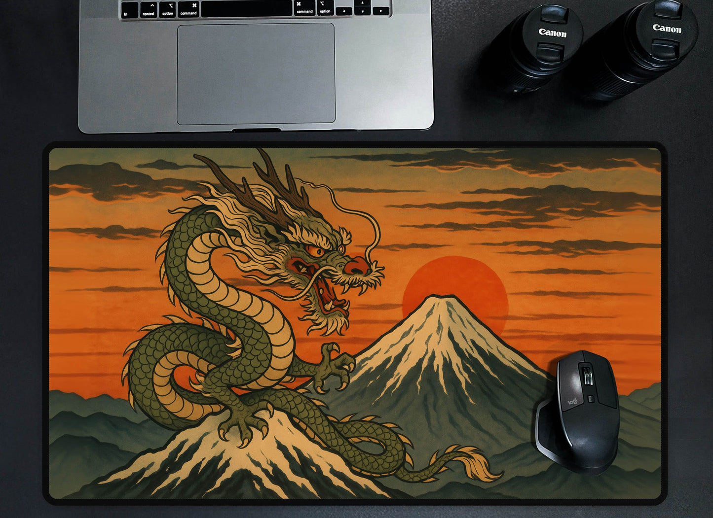 Ukiyo-e Mountain Dragon Desk Mat