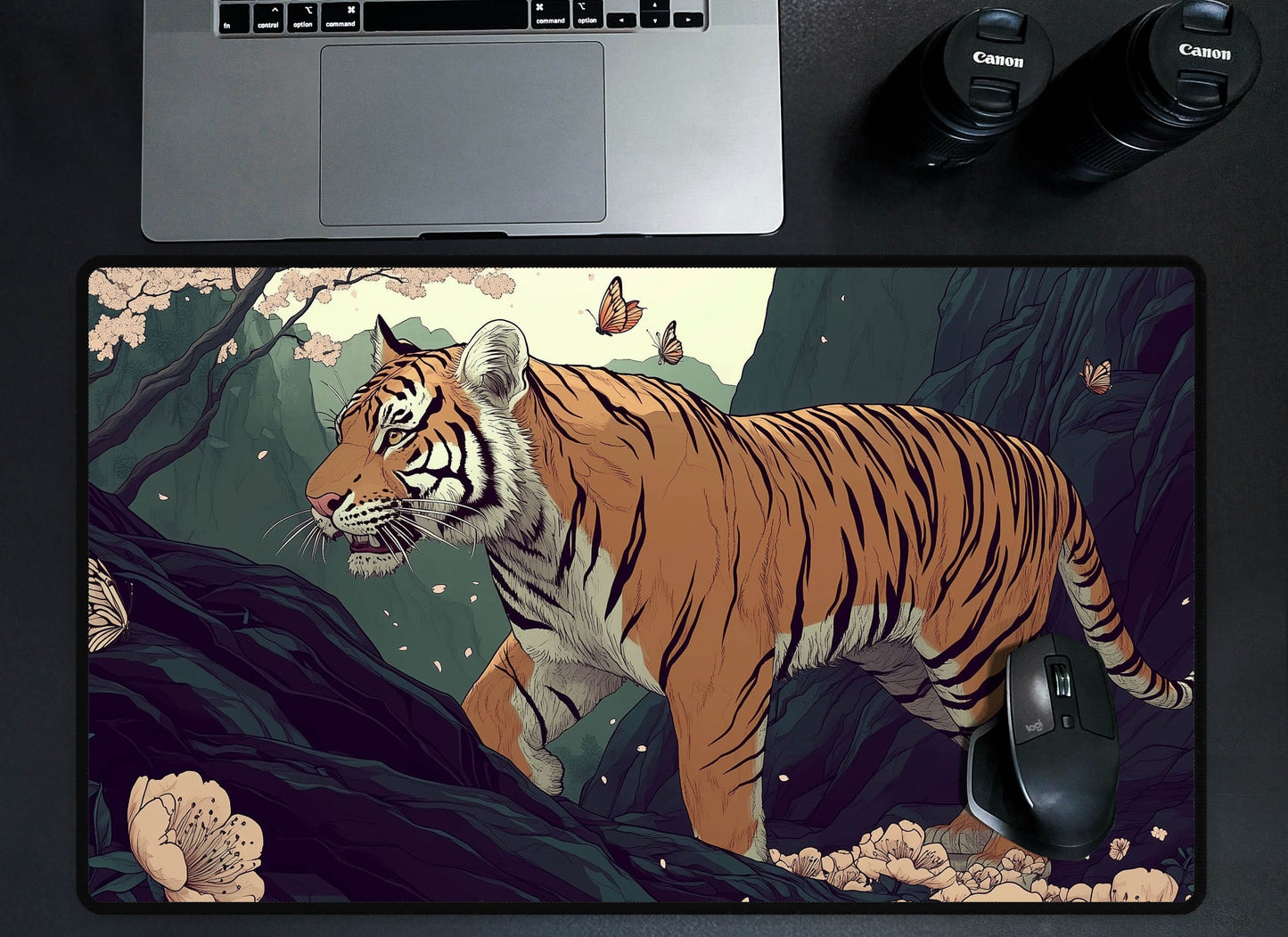 Ukiyo-e Inspired Tiger Desk Mat