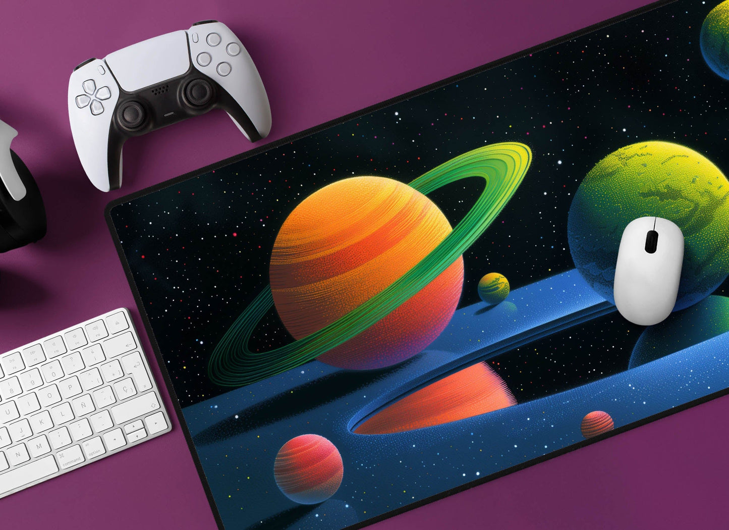 Abstract Planetary Desk Mat