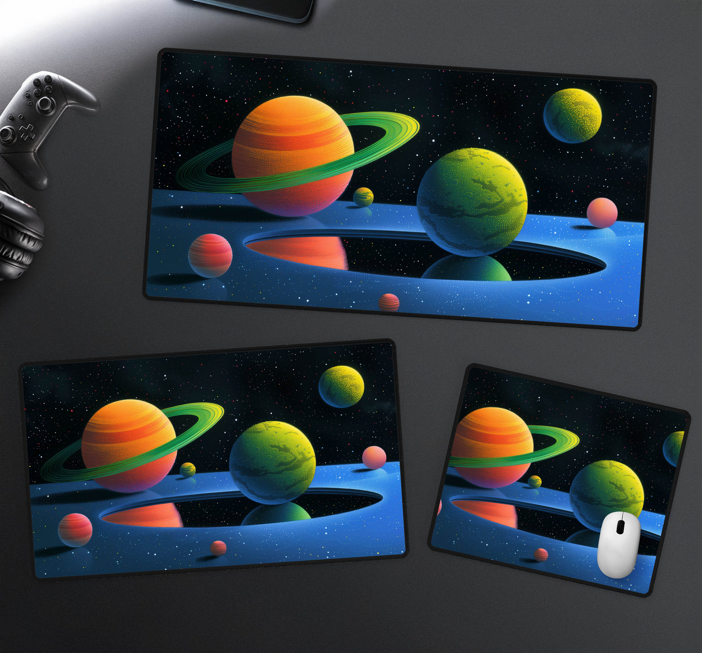 Abstract Planetary Desk Mat