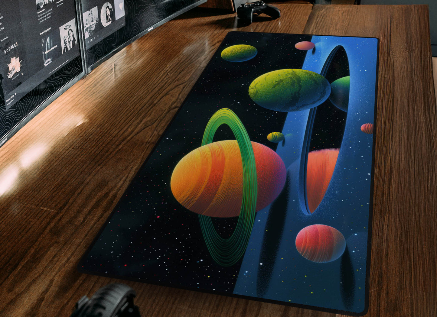 Abstract Planetary Desk Mat