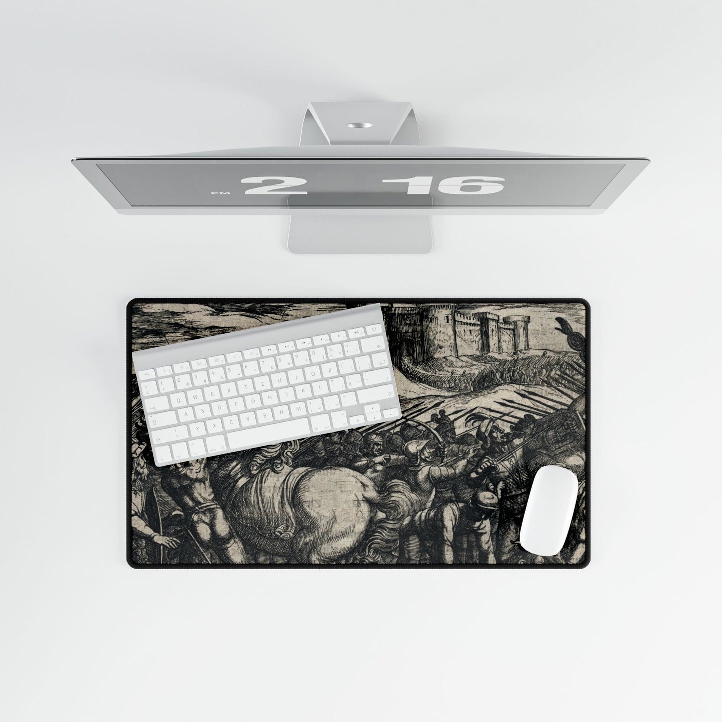 Dramatic Historical Battle Scene Desk Mat | XL Mouse Matt | Accessories For Home & Office