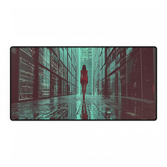 Futuristic Cityscape Desk Mat