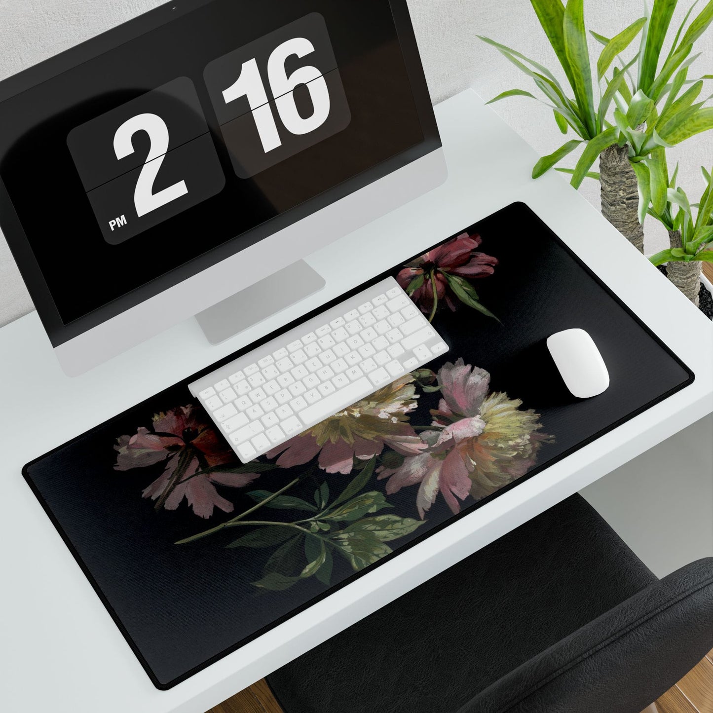 Elegant Floral Design Desk Mat | Perfect for Home Office Decor | XL Mouse Matt | Accessories For Home & Office