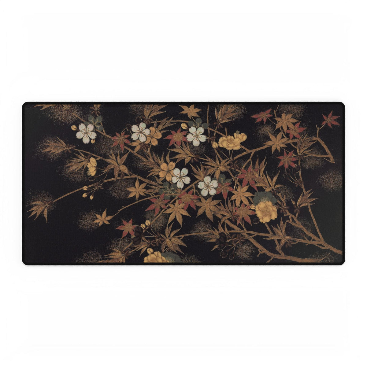 Gold Floral Desk Mat