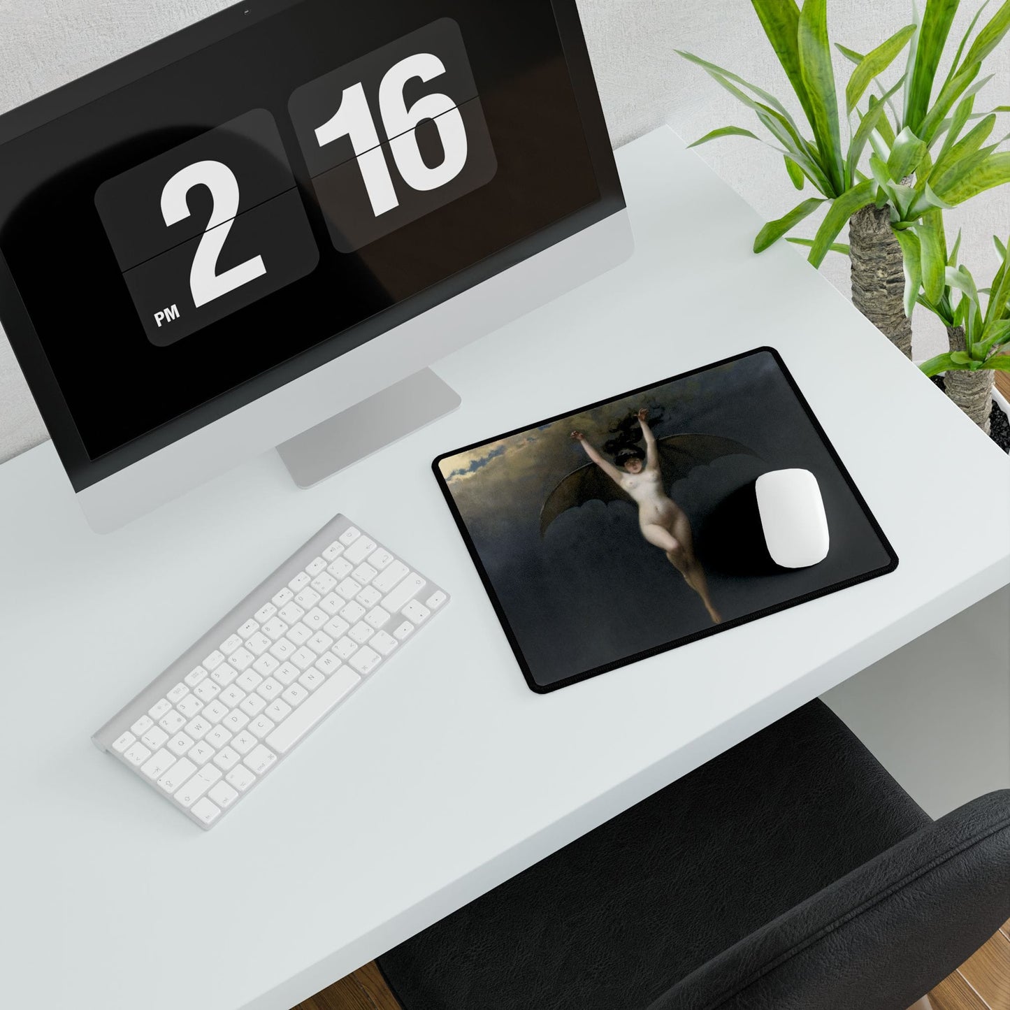 Dark Fantasy Winged Woman Desk Mat | XL Mouse Matt | Accessories For Home & Office