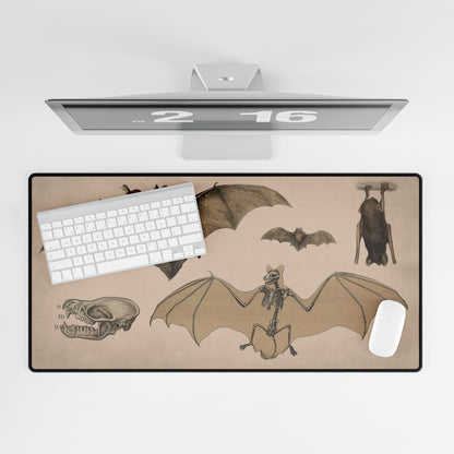 Vintage Bat Anatomy Desk Mat | XL Mouse Matt | Accessories For Home & Office