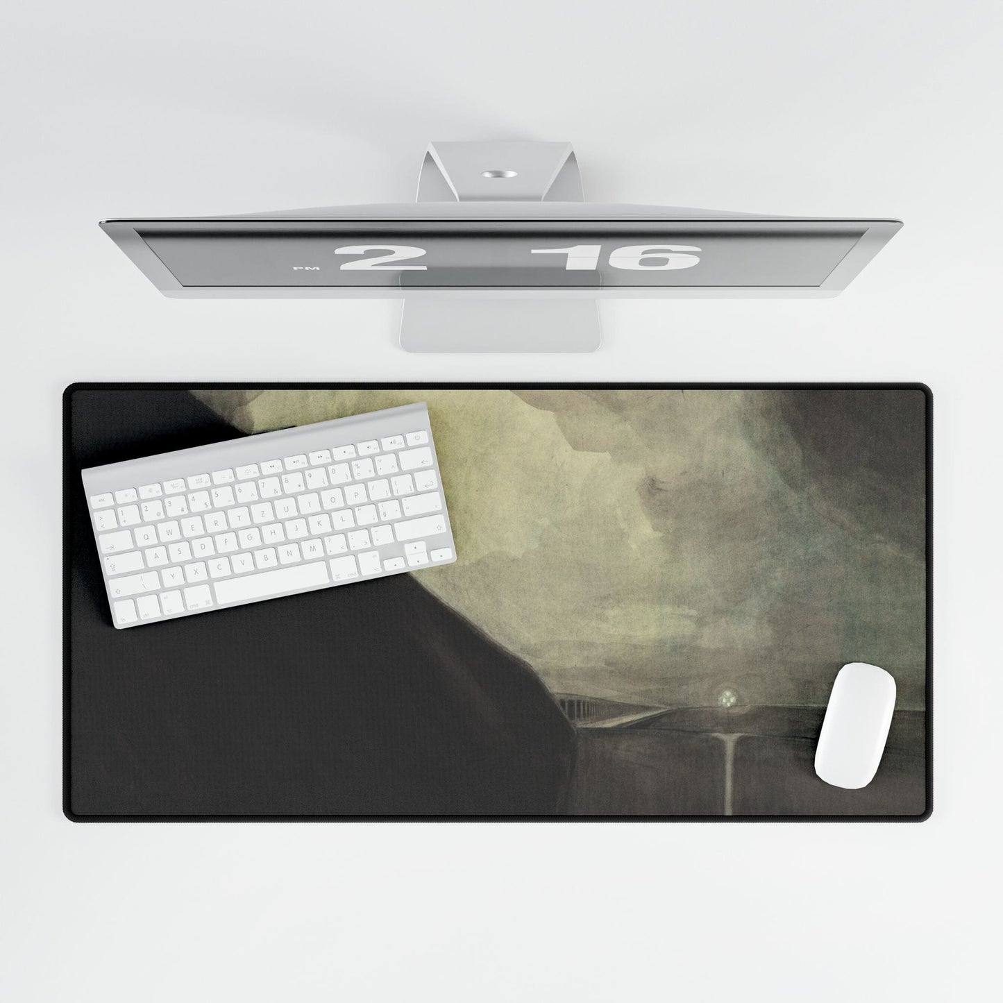 Moody Landscape Desk Mat | Abstract Art Decor | XL Mouse Matt | Accessories For Home & Office